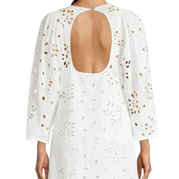 rebecca taylor dot embroidered dress Rebecca Taylor Daphne Crinkle Dress in Iris Multi at Nordstrom, Size 0
